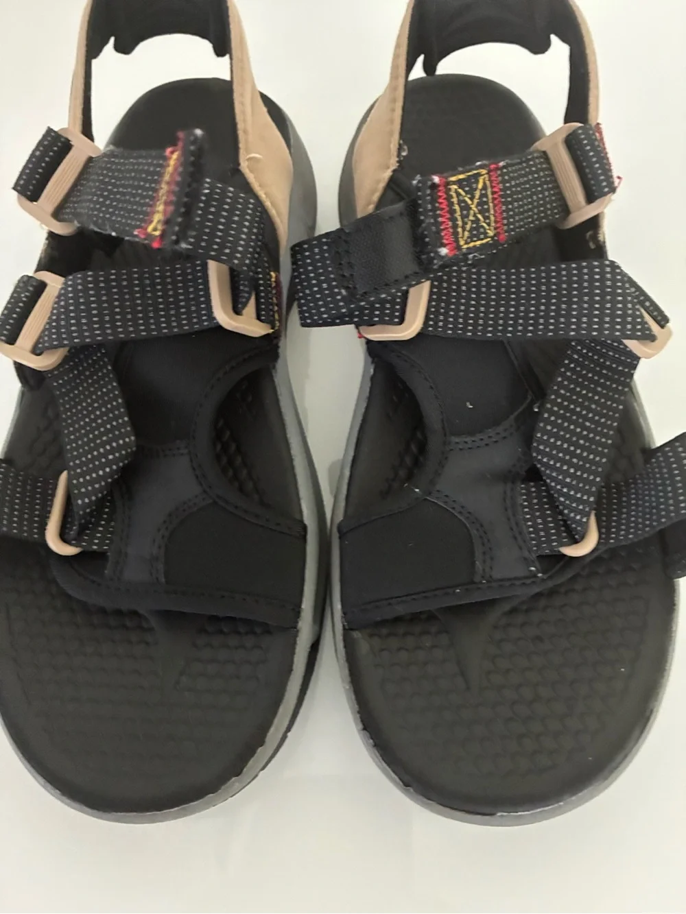 Ozark Trail Black Tan Strap Men's Outdoor Sandals